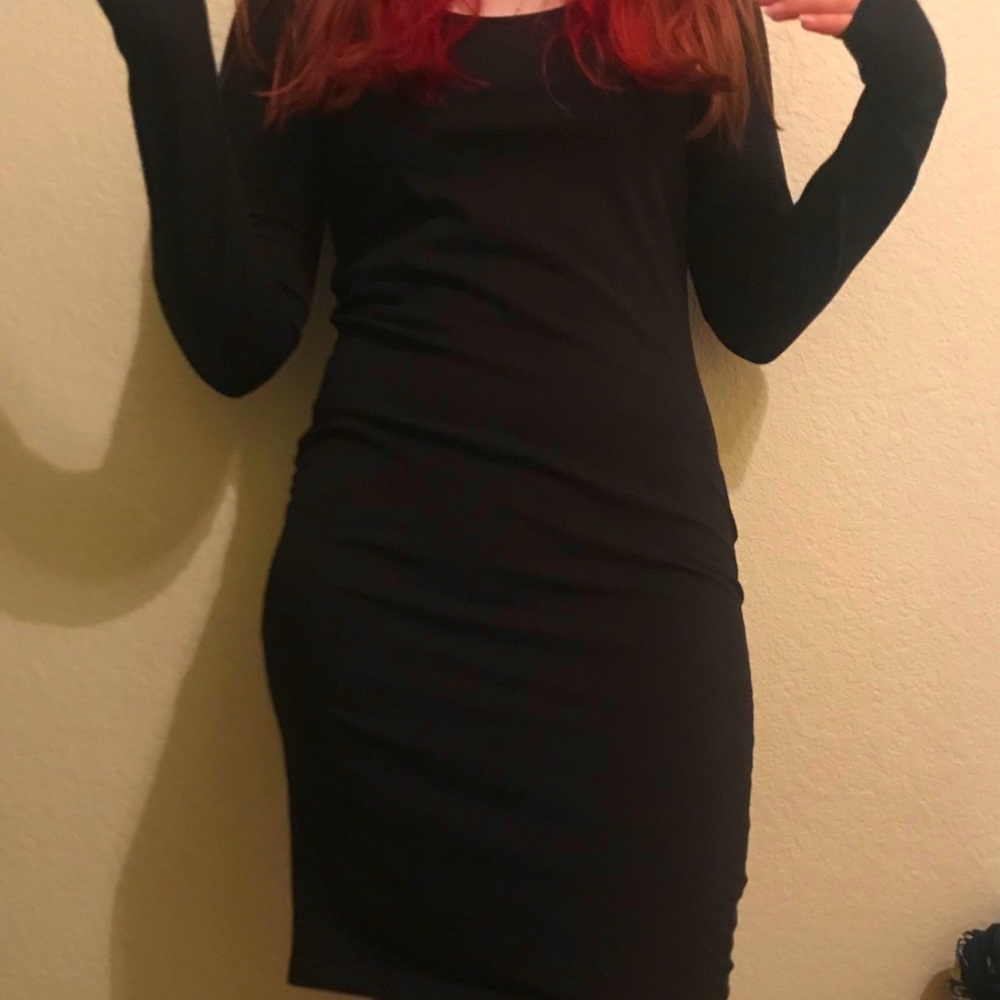 H&M black long sleeve dress